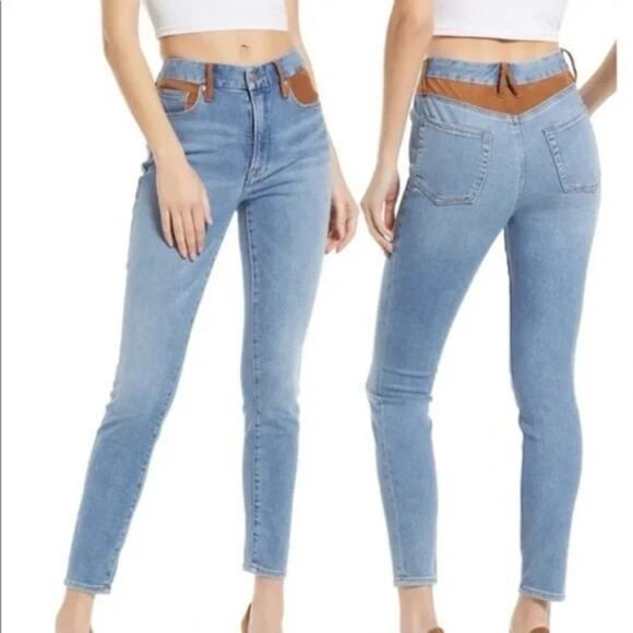 Good American Jeans Women's Size 2/26 Skinny Leg Suede Indigo Med Wash Denim NWT - Picture 1 of 12